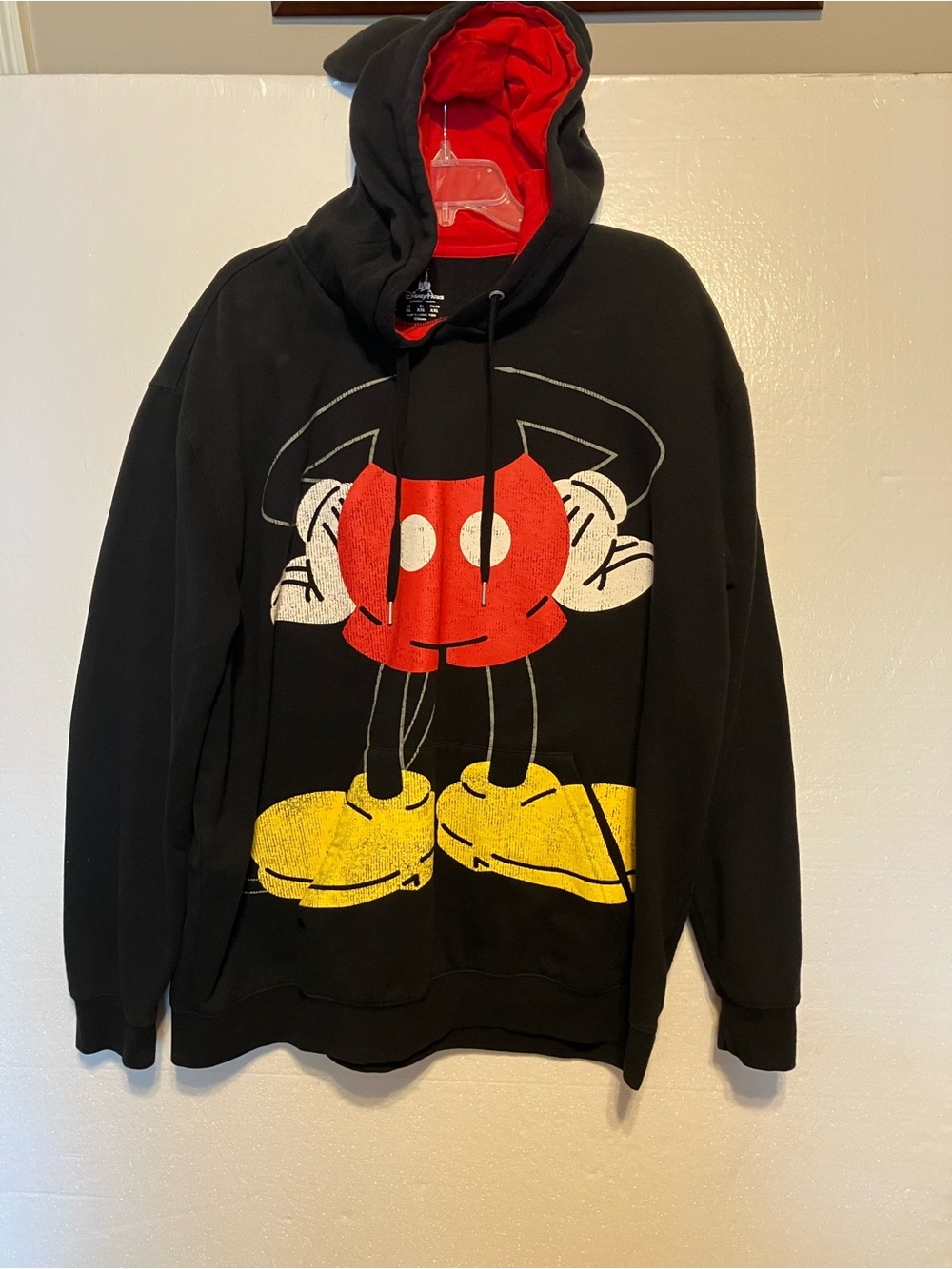 Disney Mickey Mouse Black XL Hoodie with mouse ears and logo